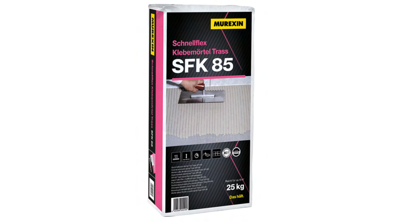 Schnellflex Klebemörtel Trass SFK 85, im 25 Kg verpackt 